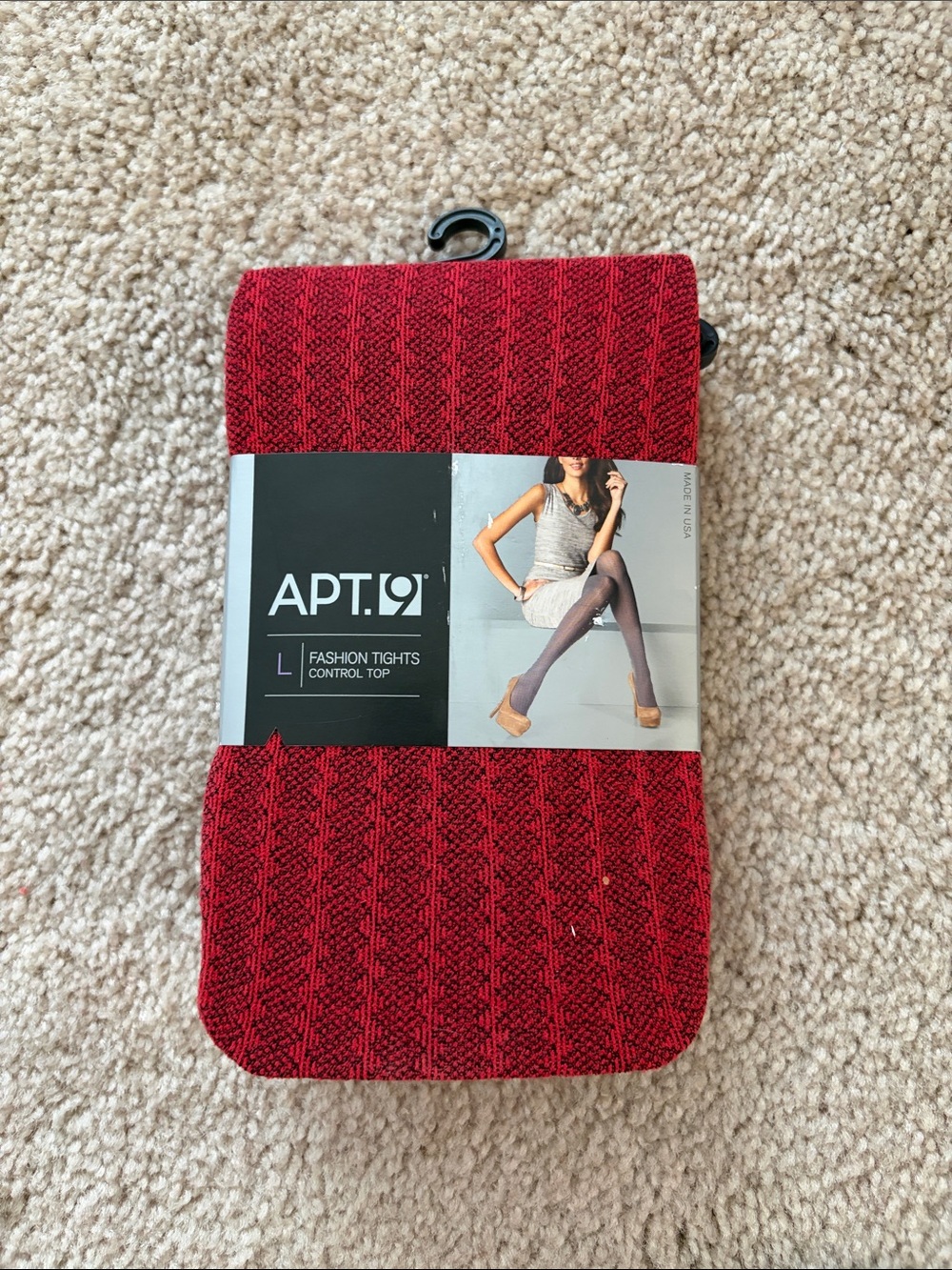 Apt. 9 Red Textured Fashion Tights